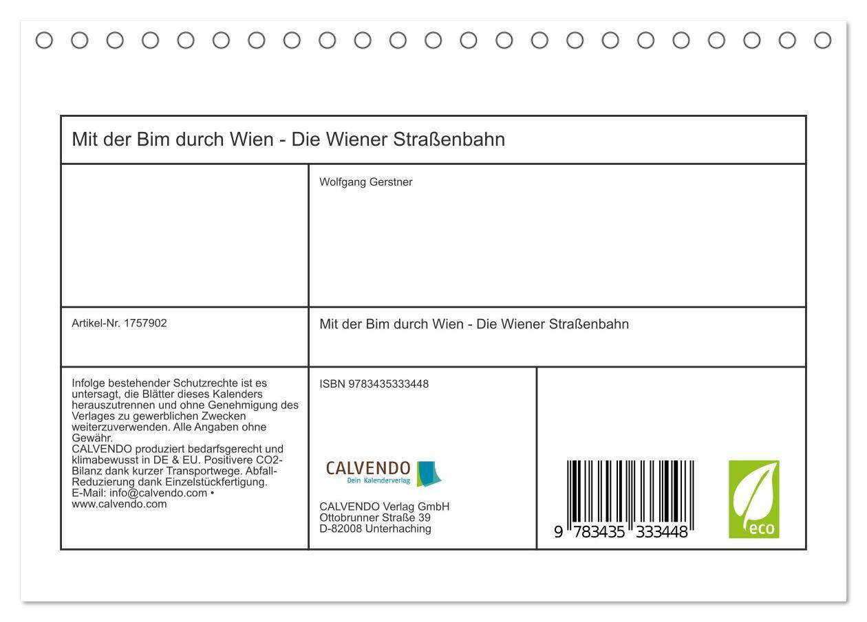 Bild: 9783435333448 | Mit der Bim durch Wien - Die Wiener Straßenbahn (Tischkalender 2025...