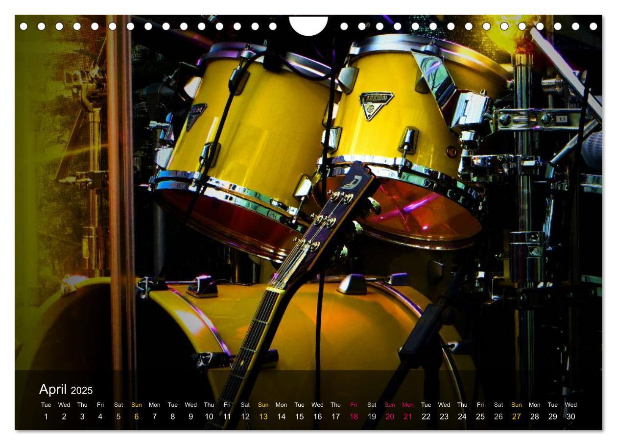 Bild: 9781325953974 | DRUMS ONSTAGE (Wall Calendar 2025 DIN A4 landscape), CALVENDO 12...