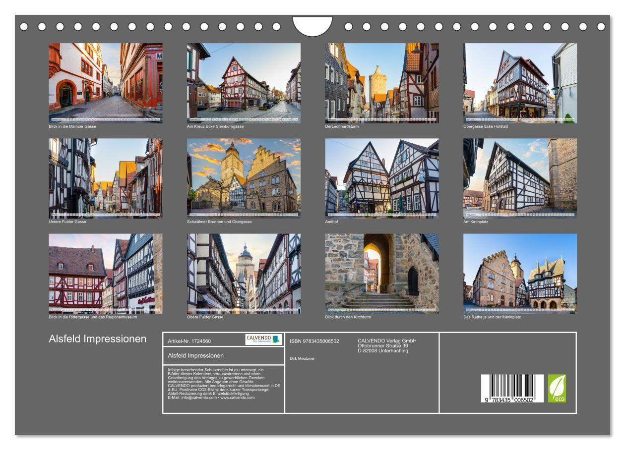 Bild: 9783435006502 | Alsfeld Impressionen (Wandkalender 2025 DIN A4 quer), CALVENDO...