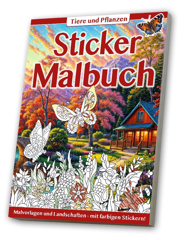 Cover: 4019393991402 | Sticker Malbuch: Erwachsene - Tiere &amp; Pflanzen | mbH | Broschüre