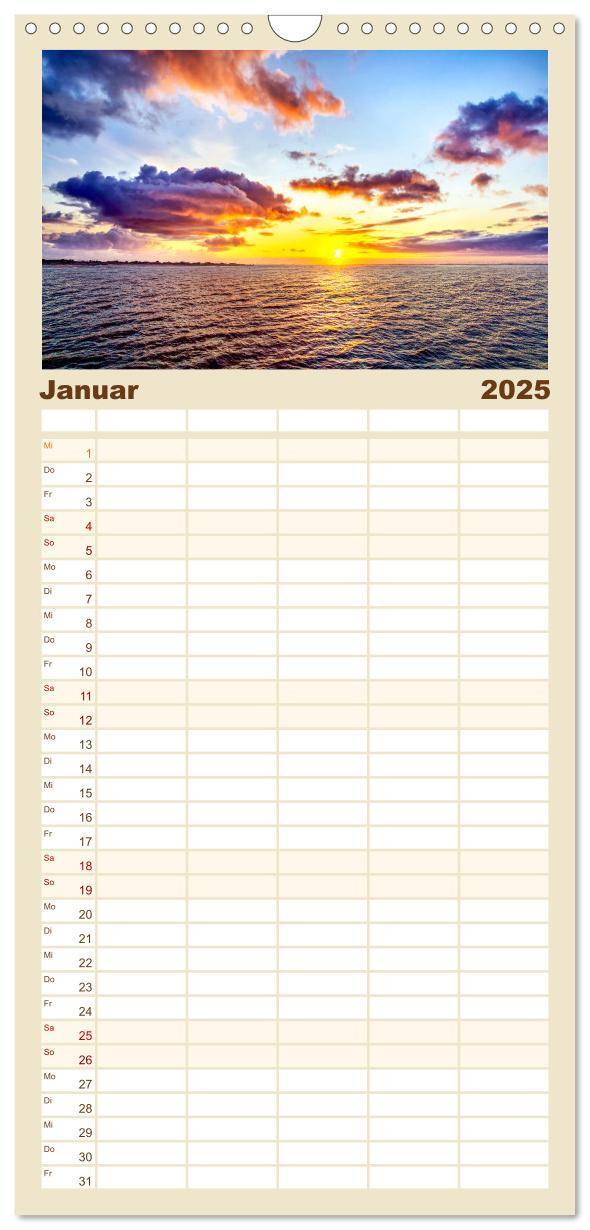 Bild: 9783457100820 | Familienplaner 2025 - NORDSEE-VERLIEBT mit 5 Spalten (Wandkalender,...