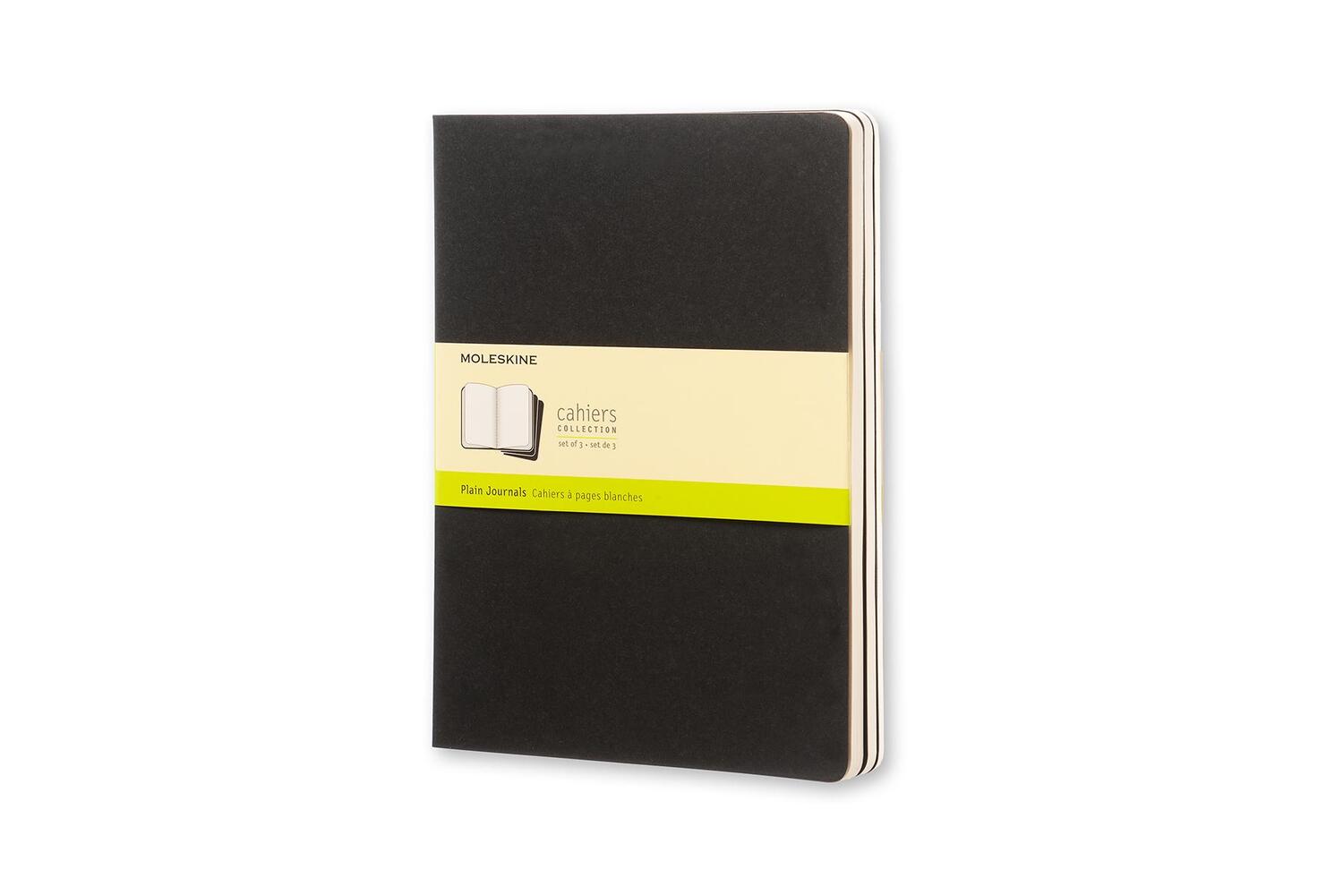 Bild: 9788883705038 | Moleskine Cahier Extra Large blanko schwarz. 3er Pack | Moleskine