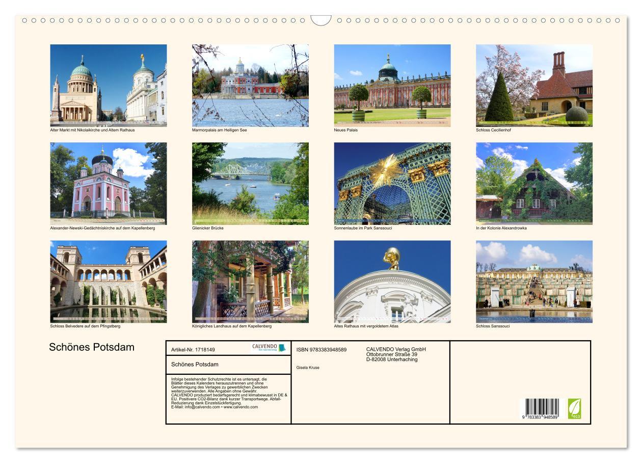 Bild: 9783383948589 | Schönes Potsdam (Wandkalender 2025 DIN A2 quer), CALVENDO...