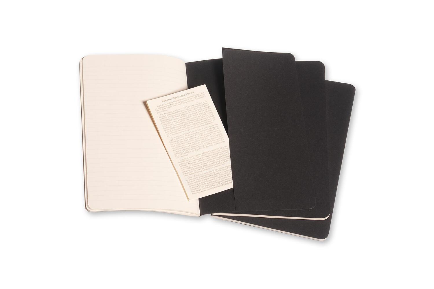 Bild: 9788883704956 | Moleskine Cahier large liniert schwarz DIN A5. 3er Pack | Taschenbuch