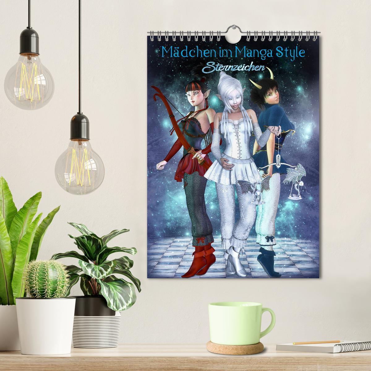 Bild: 9783435988808 | Mädchen im Manga Style (Sternzeichen) (Wandkalender 2025 DIN A4...