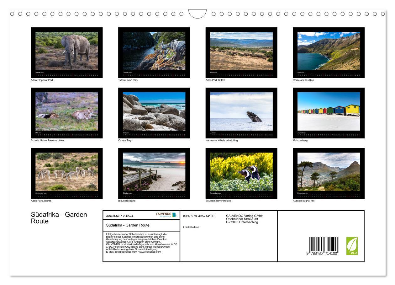 Bild: 9783435714100 | Südafrika - Garden Route (Wandkalender 2025 DIN A3 quer), CALVENDO...