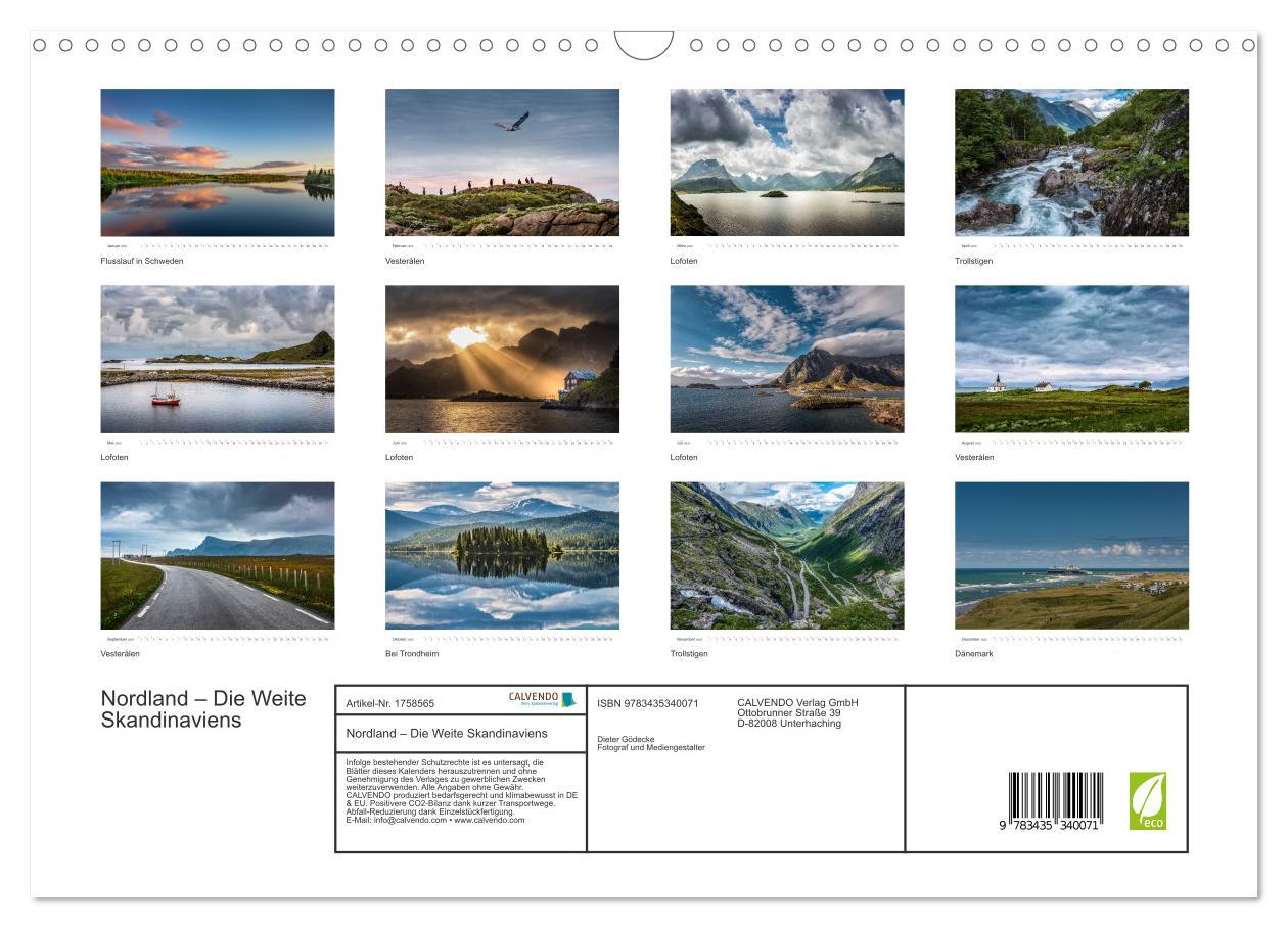 Bild: 9783435340071 | Nordland ¿ Die Weite Skandinaviens (Wandkalender 2025 DIN A3 quer),...