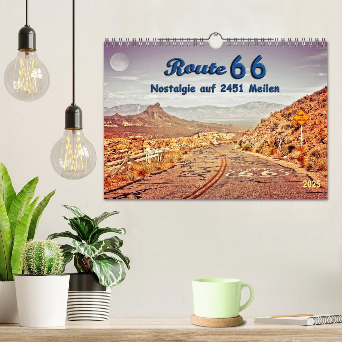 Bild: 9783435480425 | Nostalgie auf 2451 Meilen - Route 66 (Wandkalender 2025 DIN A4...