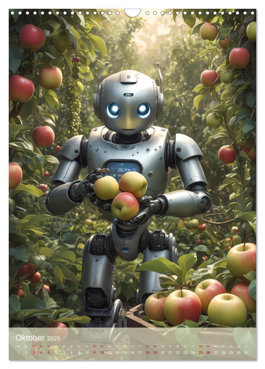 Bild: 9783457150597 | Roboter im Garten - Kleine Helfer (Wandkalender 2025 DIN A3 hoch),...