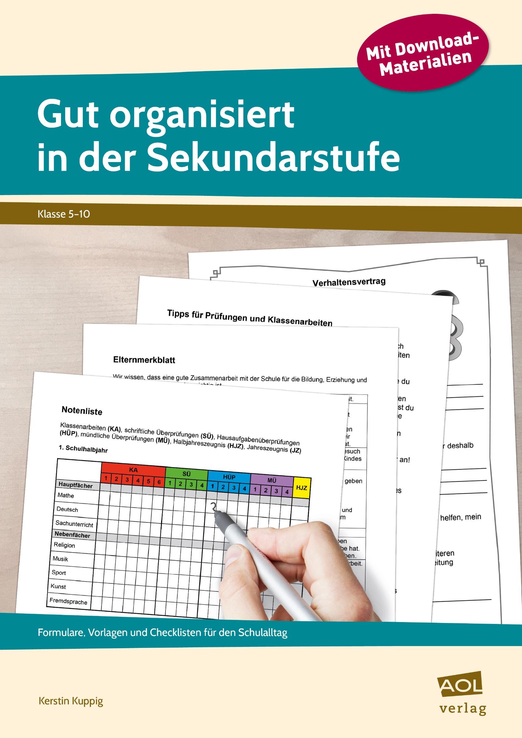 Cover: 9783403104896 | Gut organisiert in der Sekundarstufe | Kerstin Kuppig | Bundle | 2019