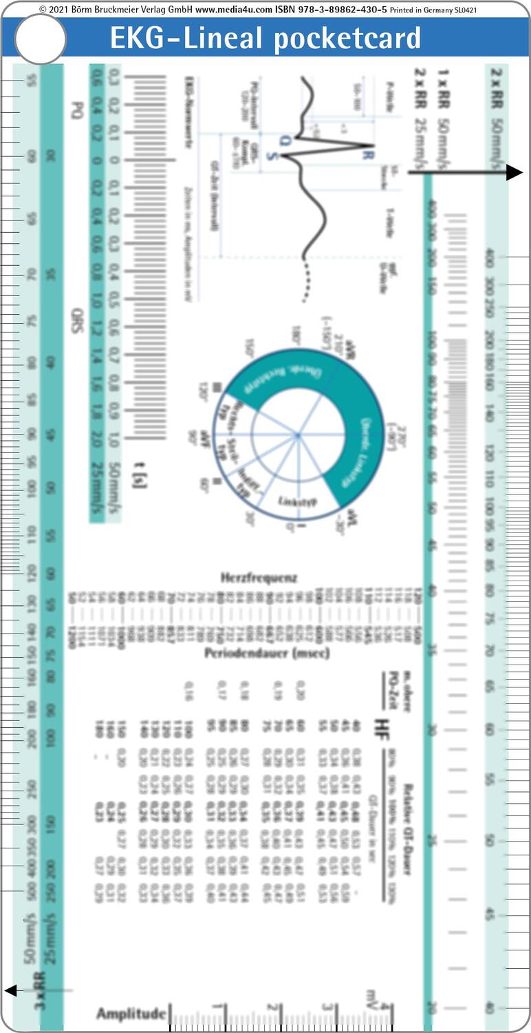 Cover: 9783898624305 | EKG-Lineal pocketcard | Taschenbuch | pocketcards | 1 S. | Deutsch