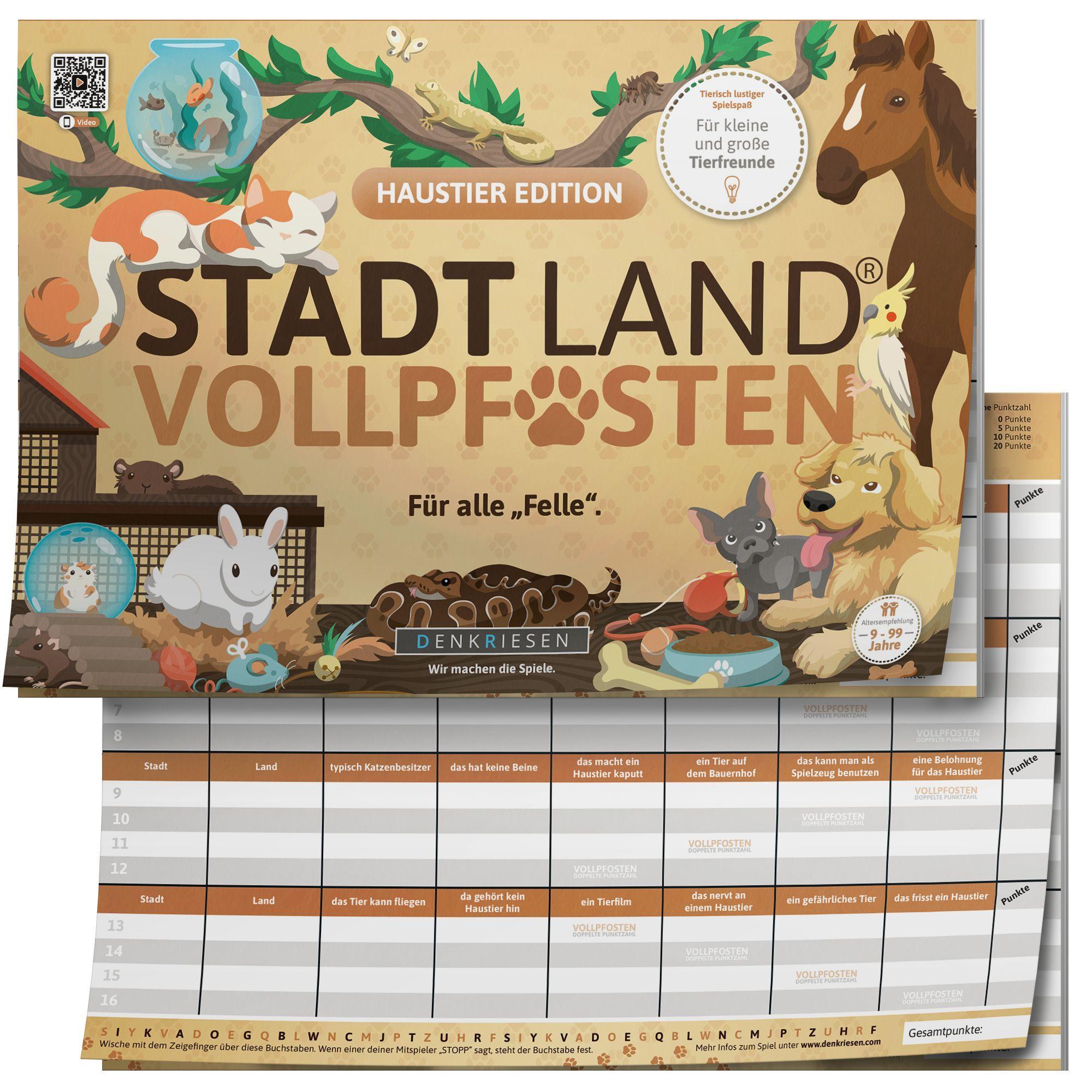 Cover: 4260528095278 | STADT LAND VOLLPFOSTEN® - HAUSTIER EDITION - "Für alle "Felle"." - A4