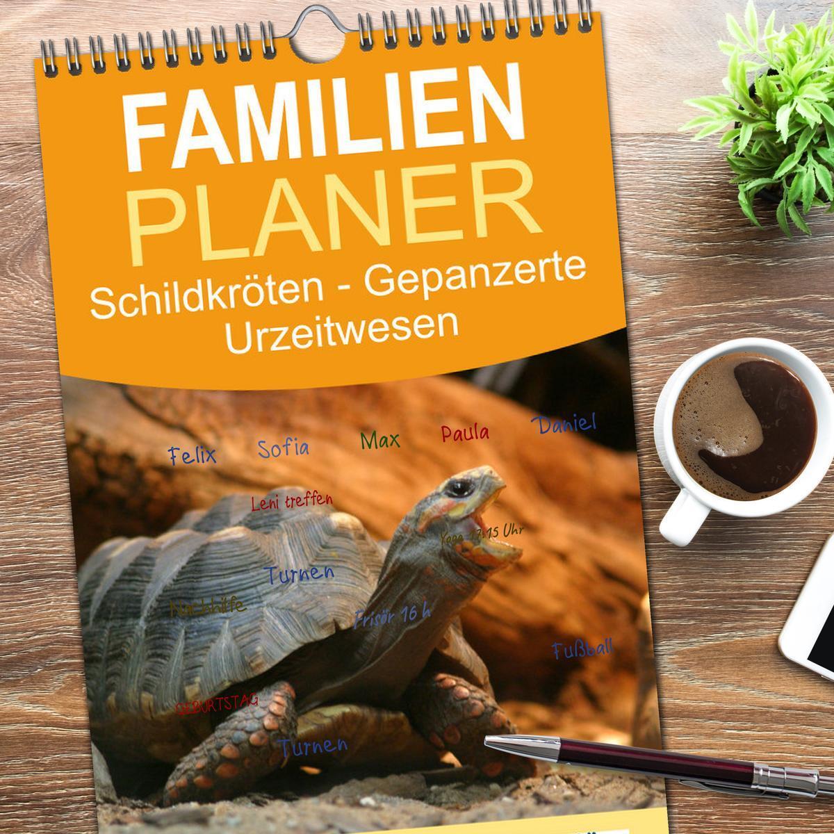 Bild: 9783457115107 | Familienplaner 2025 - Schildkröten - Gepanzerte Urzeitwesen mit 5...