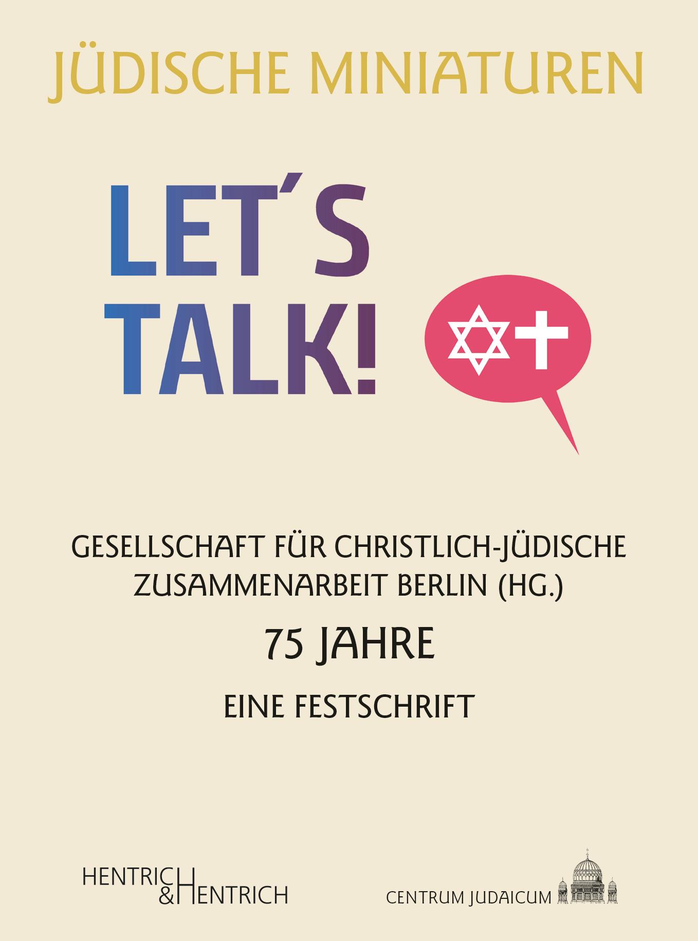 Cover: 9783955656621 | Let's talk | 75 Jahre. Eine Festschrift | Berlin | Taschenbuch | 88 S.