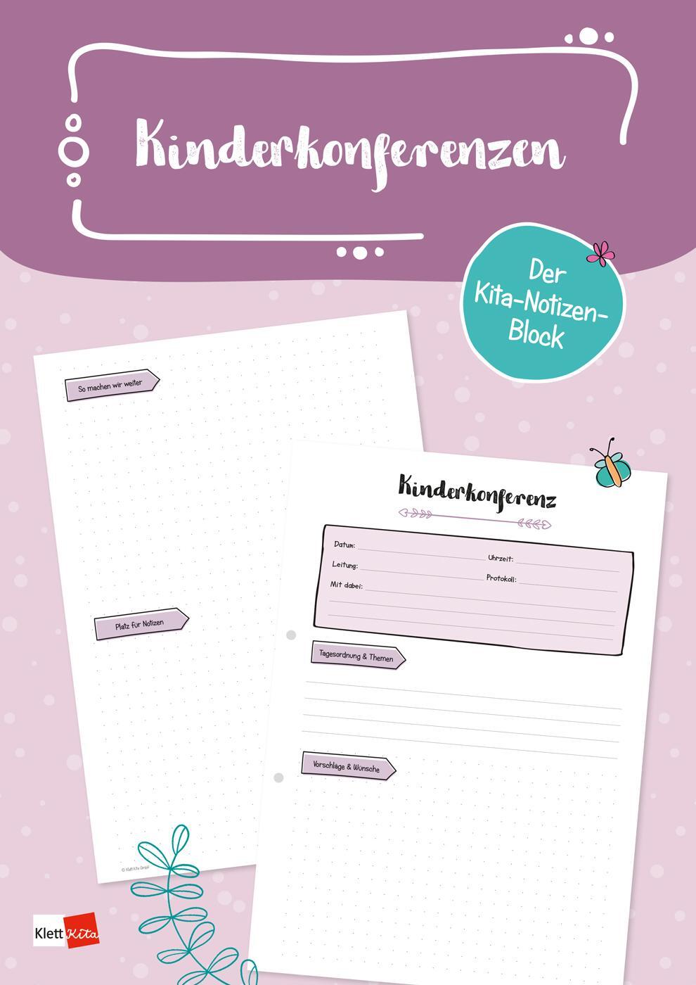 Cover: 9783960461647 | Der Kita-Notizen-Block: Kinderkonferenzen | Stück | 100 S. | Deutsch