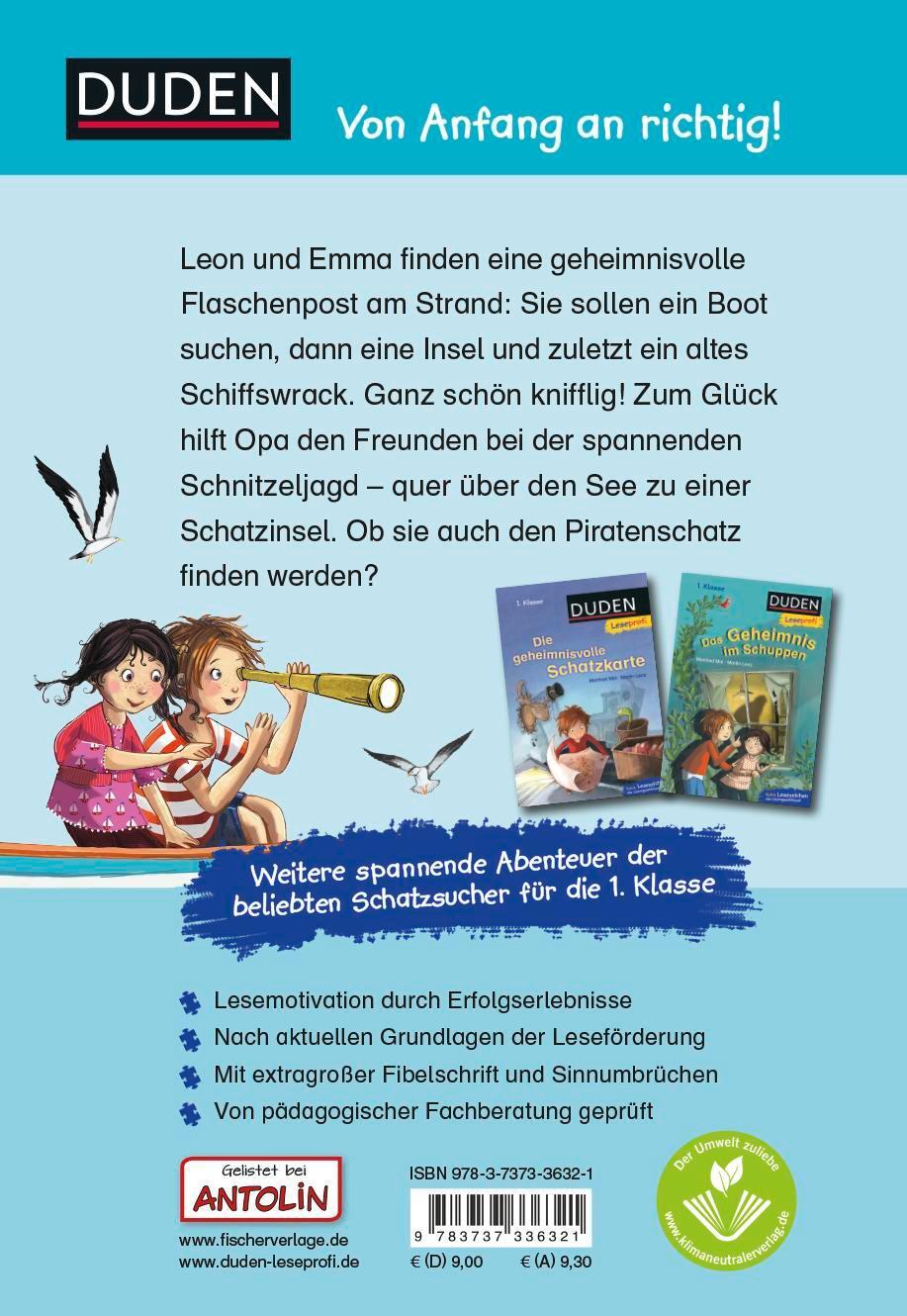 Rückseite: 9783737336321 | Duden Leseprofi - Die abenteuerliche Schatzsuche, 1. Klasse | Buch