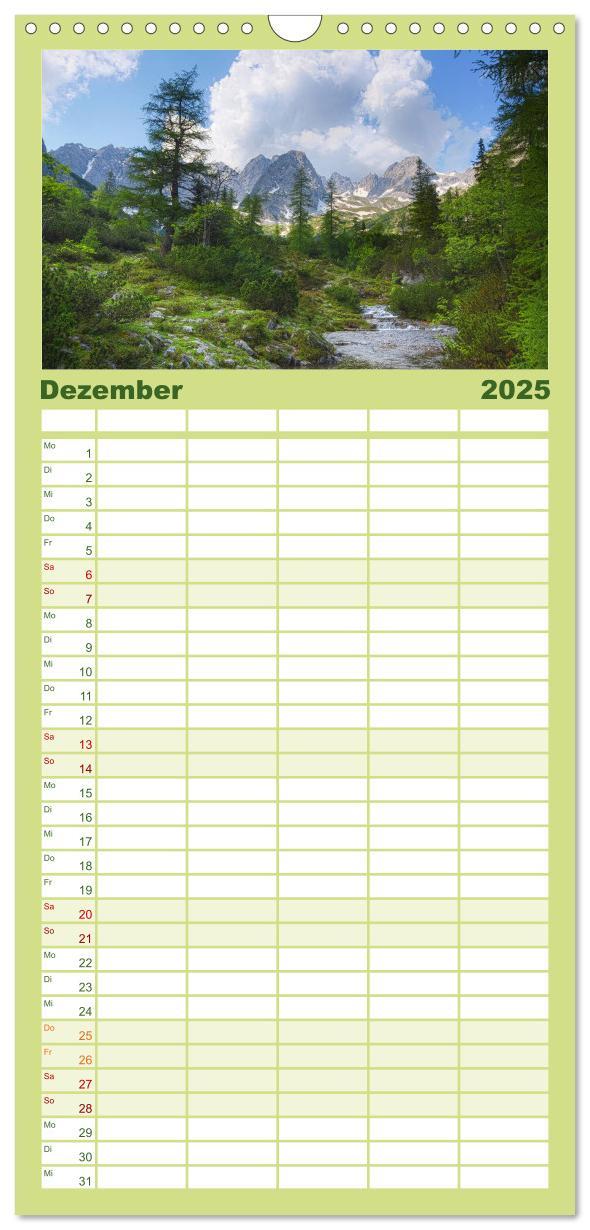 Bild: 9783457115176 | Familienplaner 2025 - Bergwelten mit 5 Spalten (Wandkalender, 21 x...