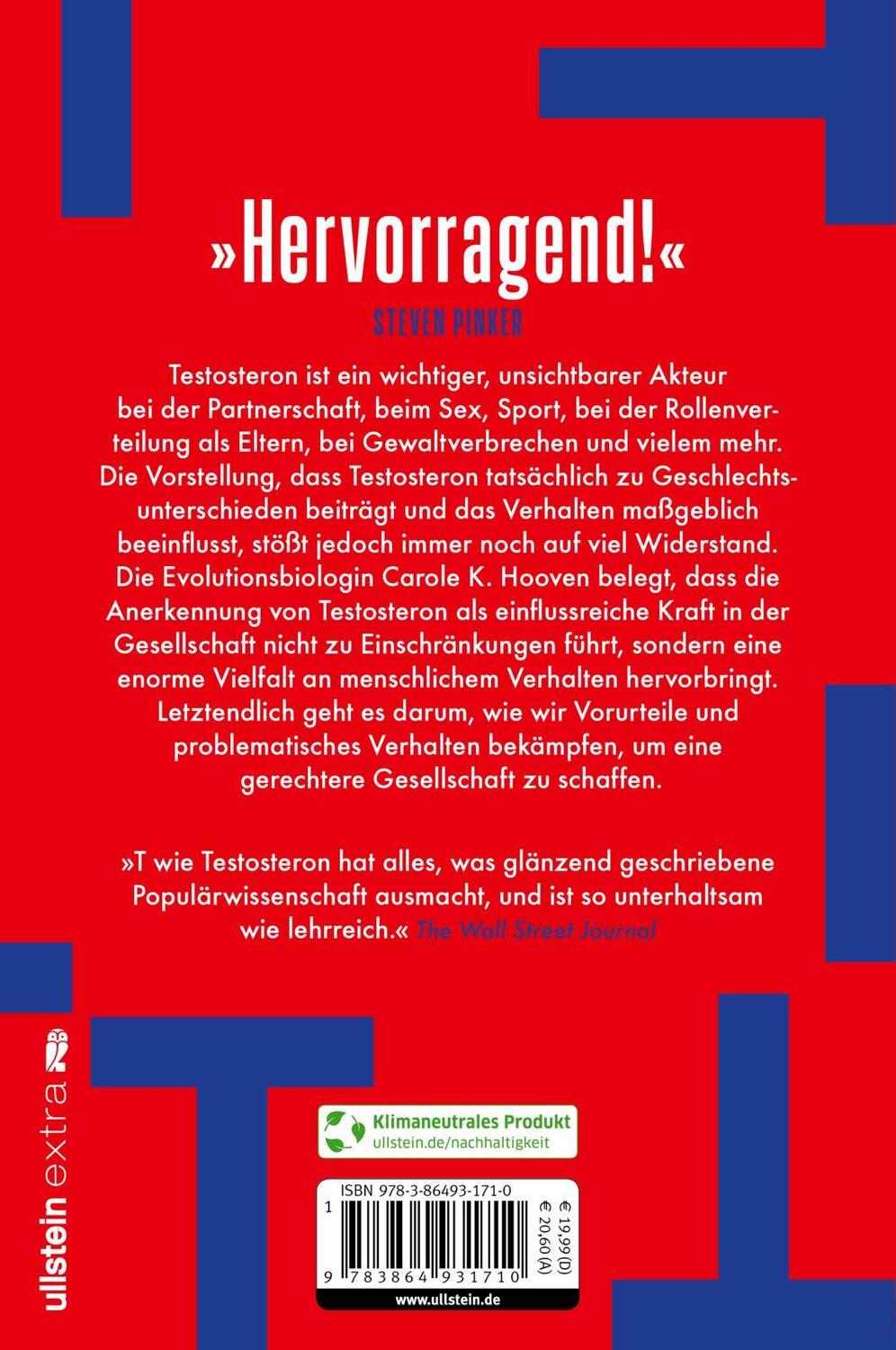 Rückseite: 9783864931710 | T wie Testosteron | Carole K. Hooven | Taschenbuch | 480 S. | Deutsch