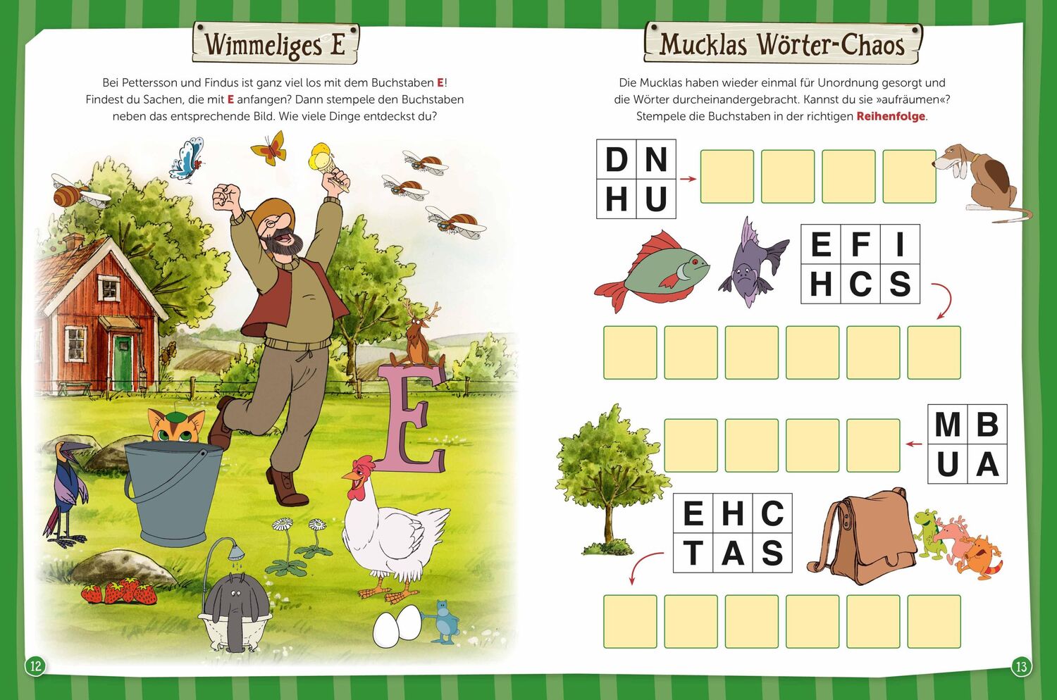 Bild: 9783961290628 | Pettersson und Findus: Mein großes ABC-Stempelbuch | Nordqvist (u. a.)