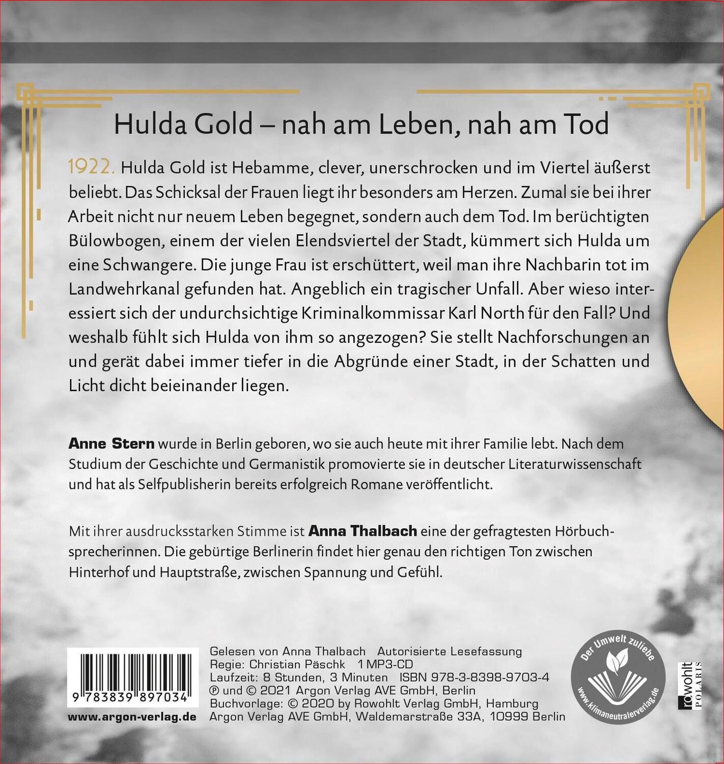 Rückseite: 9783839897034 | Fräulein Gold. Schatten und Licht | Anne Stern | MP3 | 143 Tracks