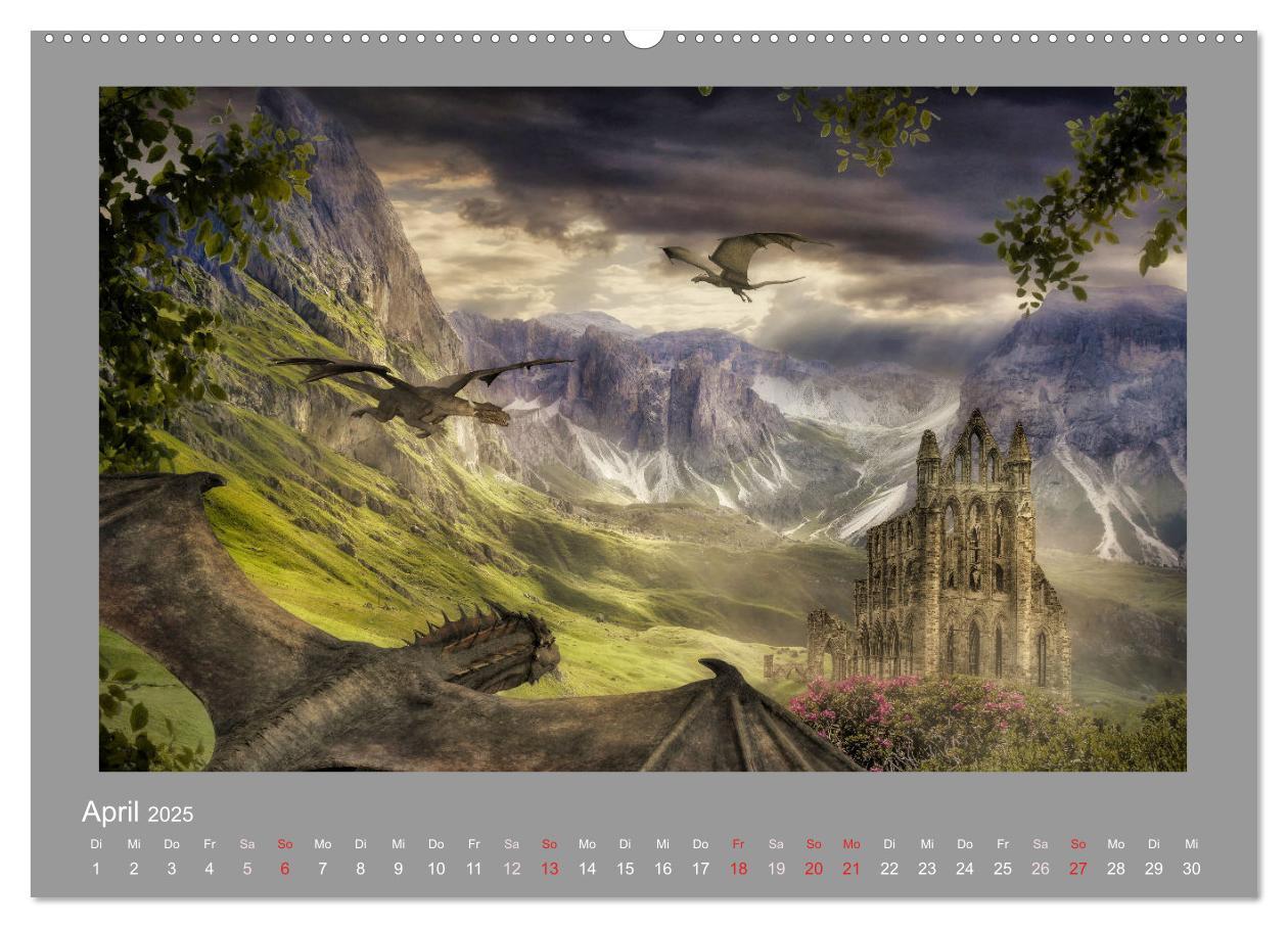 Bild: 9783435092444 | Land der Drachen (Wandkalender 2025 DIN A2 quer), CALVENDO...