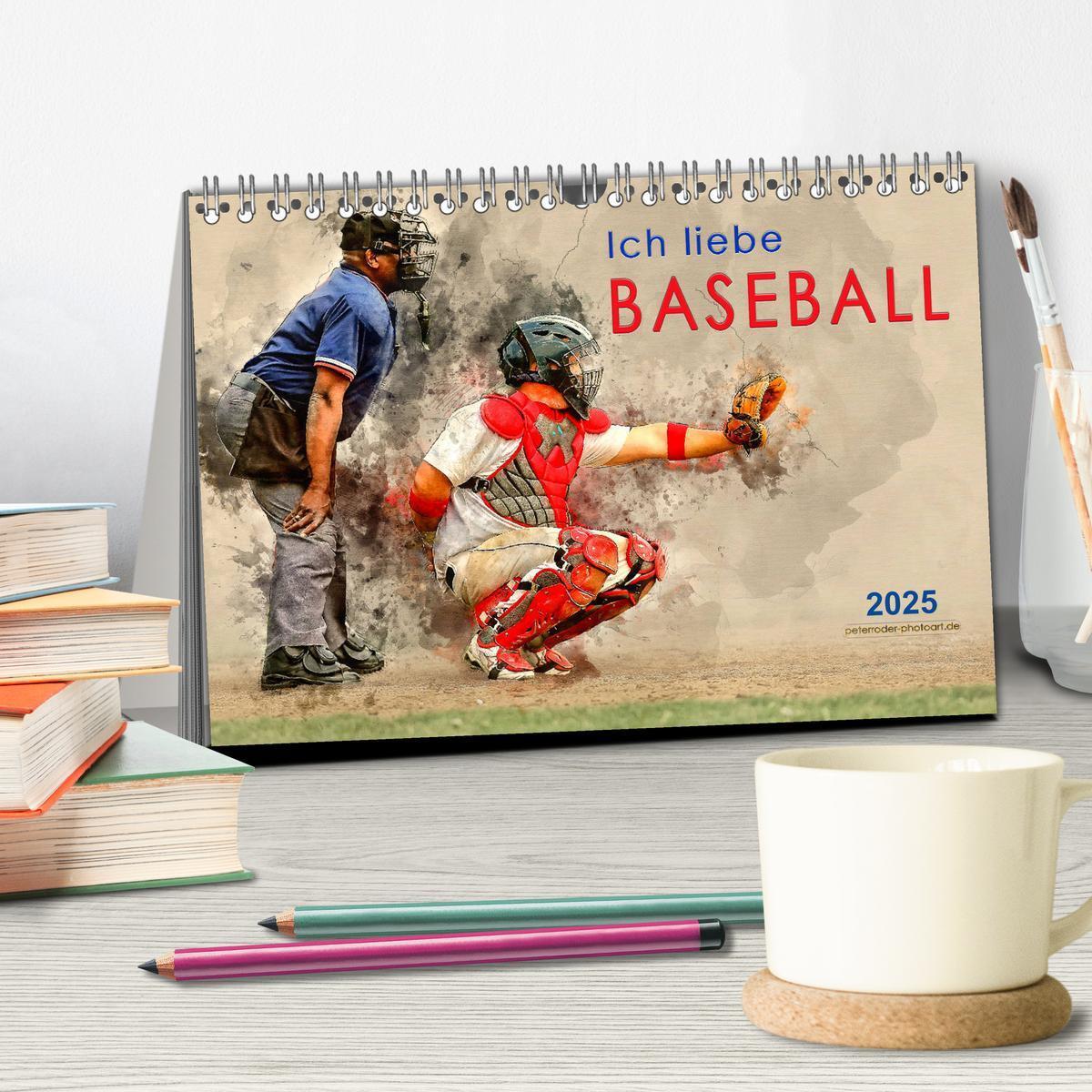 Bild: 9783435405633 | Ich liebe Baseball (Tischkalender 2025 DIN A5 quer), CALVENDO...