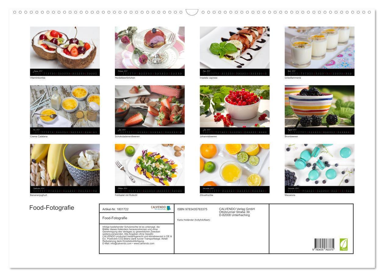 Bild: 9783435763375 | Food-Fotografie (Wandkalender 2025 DIN A2 quer), CALVENDO...