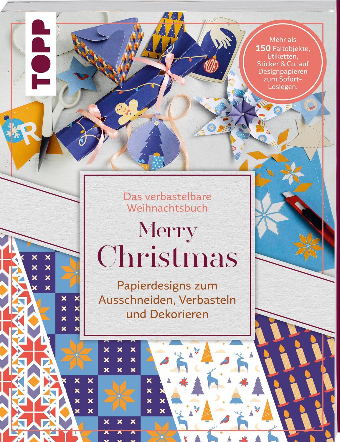 Cover: 9783735853035 | Das verbastelbare Weihnachtsbuch: Merry Christmas. Papierdesigns...