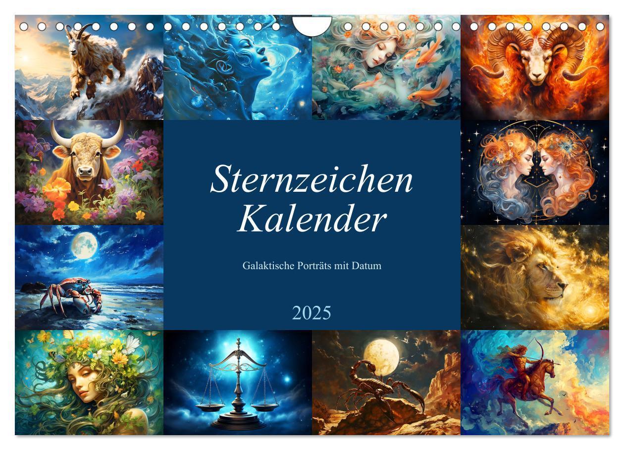 Cover: 9783383765247 | Sternzeichen-Kalender - Galaktische Porträts mit Datum...