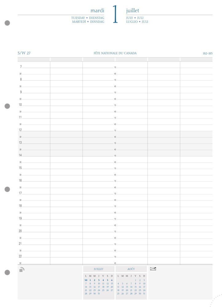 Cover: 3660942001458 | Timer-Einlagen 29 Kalender 1 Tag pro Seite 1 Jahr 2025 | Quo Vadis