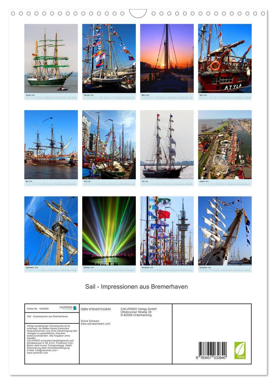 Bild: 9783457032640 | Sail - Impressionen aus Bremerhaven (Wandkalender 2025 DIN A3...