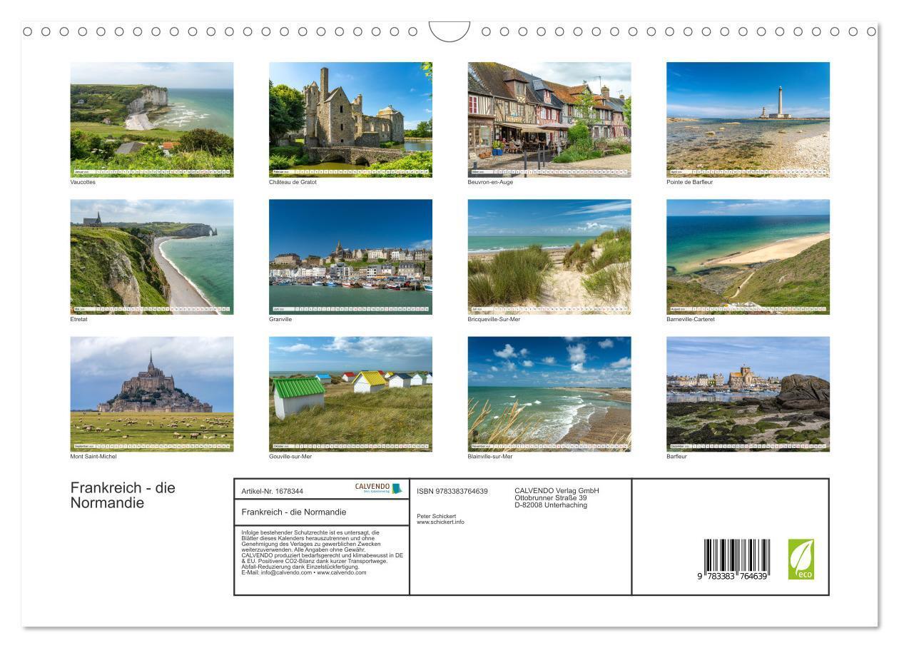 Bild: 9783383764639 | Frankreich - die Normandie (Wandkalender 2025 DIN A3 quer),...