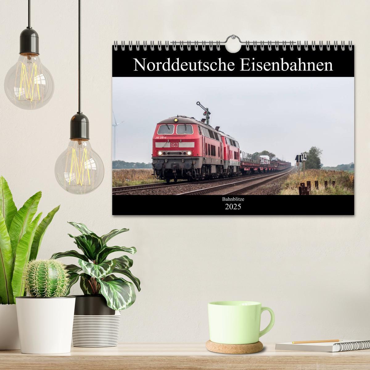 Bild: 9783435426140 | Norddeutsche Eisenbahnen (Wandkalender 2025 DIN A4 quer), CALVENDO...