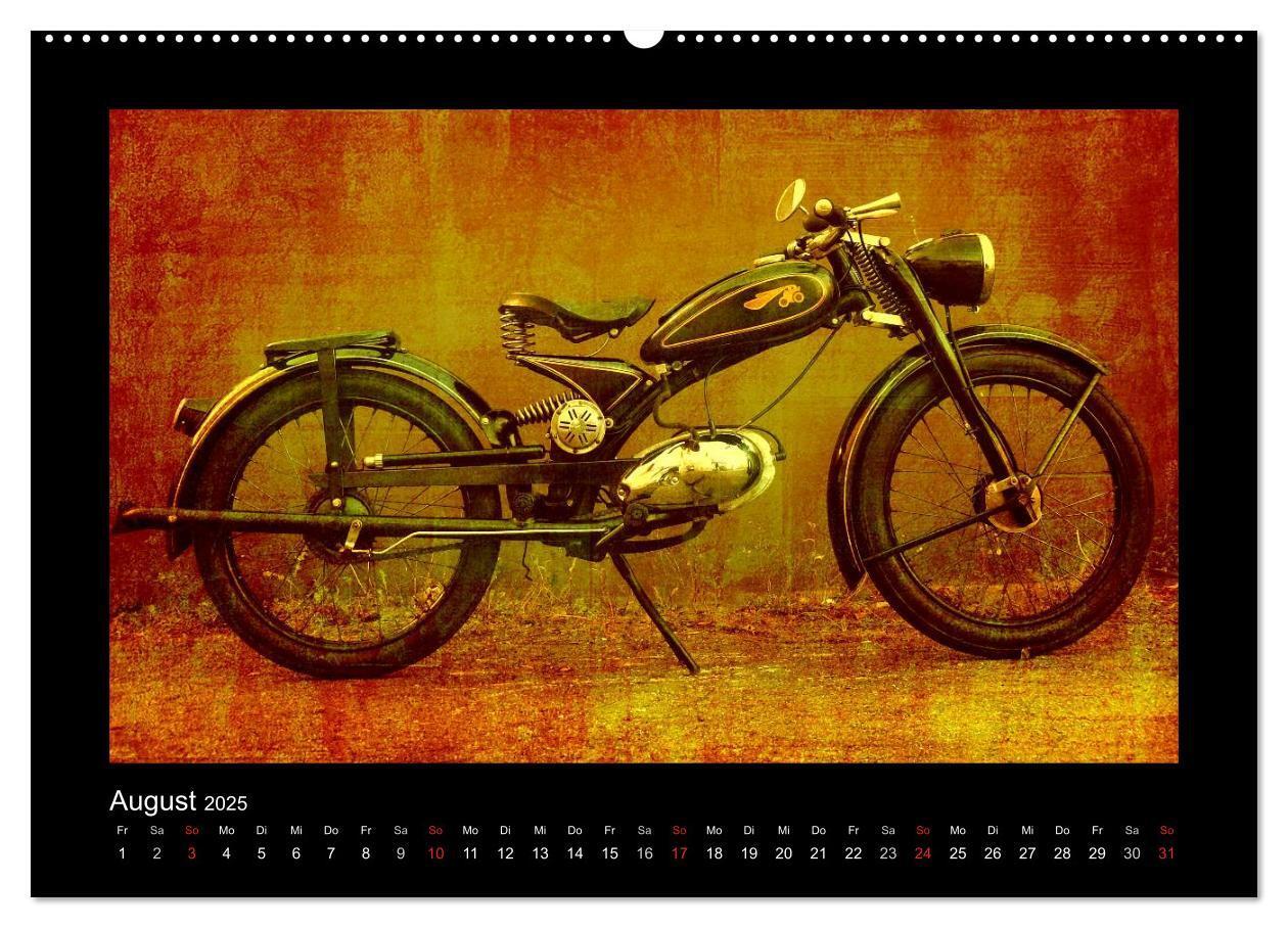 Bild: 9783435839360 | Motorrad Oldtimer (Wandkalender 2025 DIN A2 quer), CALVENDO...