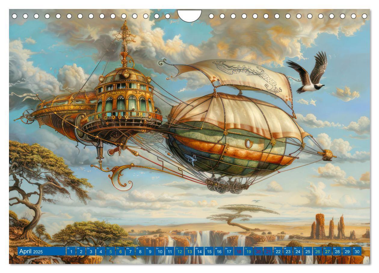 Bild: 9783383807596 | Steampunk Luftschiffe mit einer surrealen Note (Wandkalender 2025...