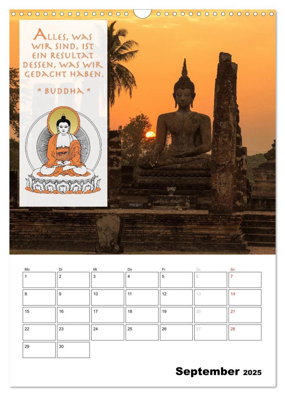 Bild: 9783457013021 | BUDDHAS ZITATE Buddhistische Weisheiten (Wandkalender 2025 DIN A3...