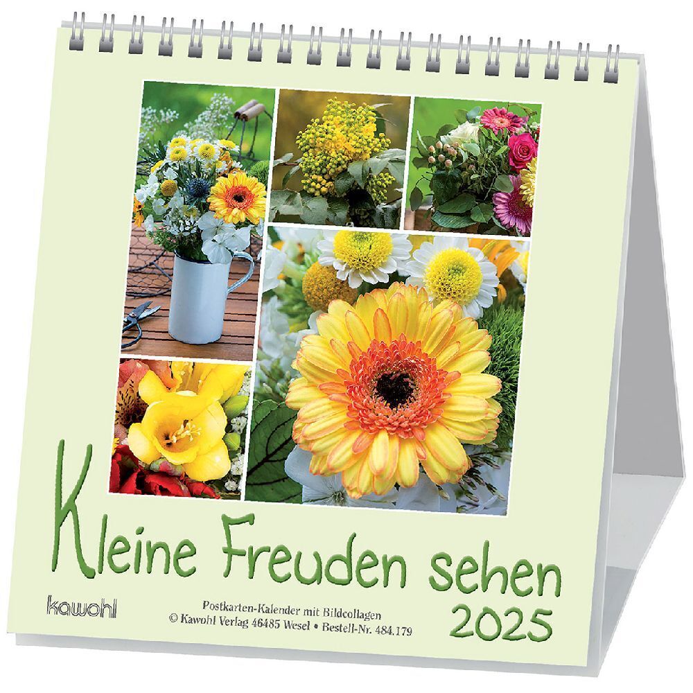 Cover: 9783754817957 | Kleine Freuden sehen 2025 | Postkarten-Kalender mit Bildcollagen