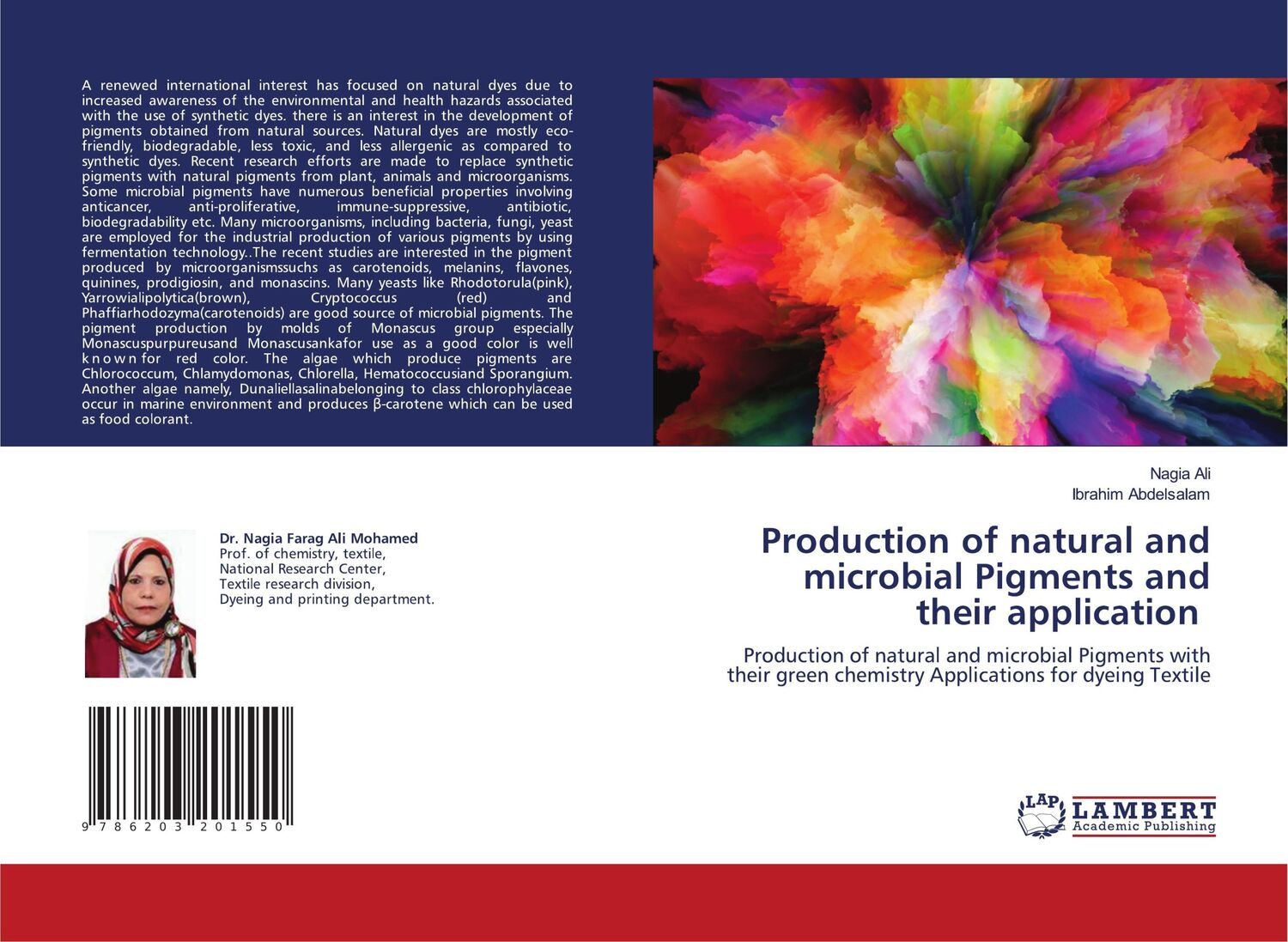 Cover: 9786203201550 | Production of natural and microbial Pigments and their application