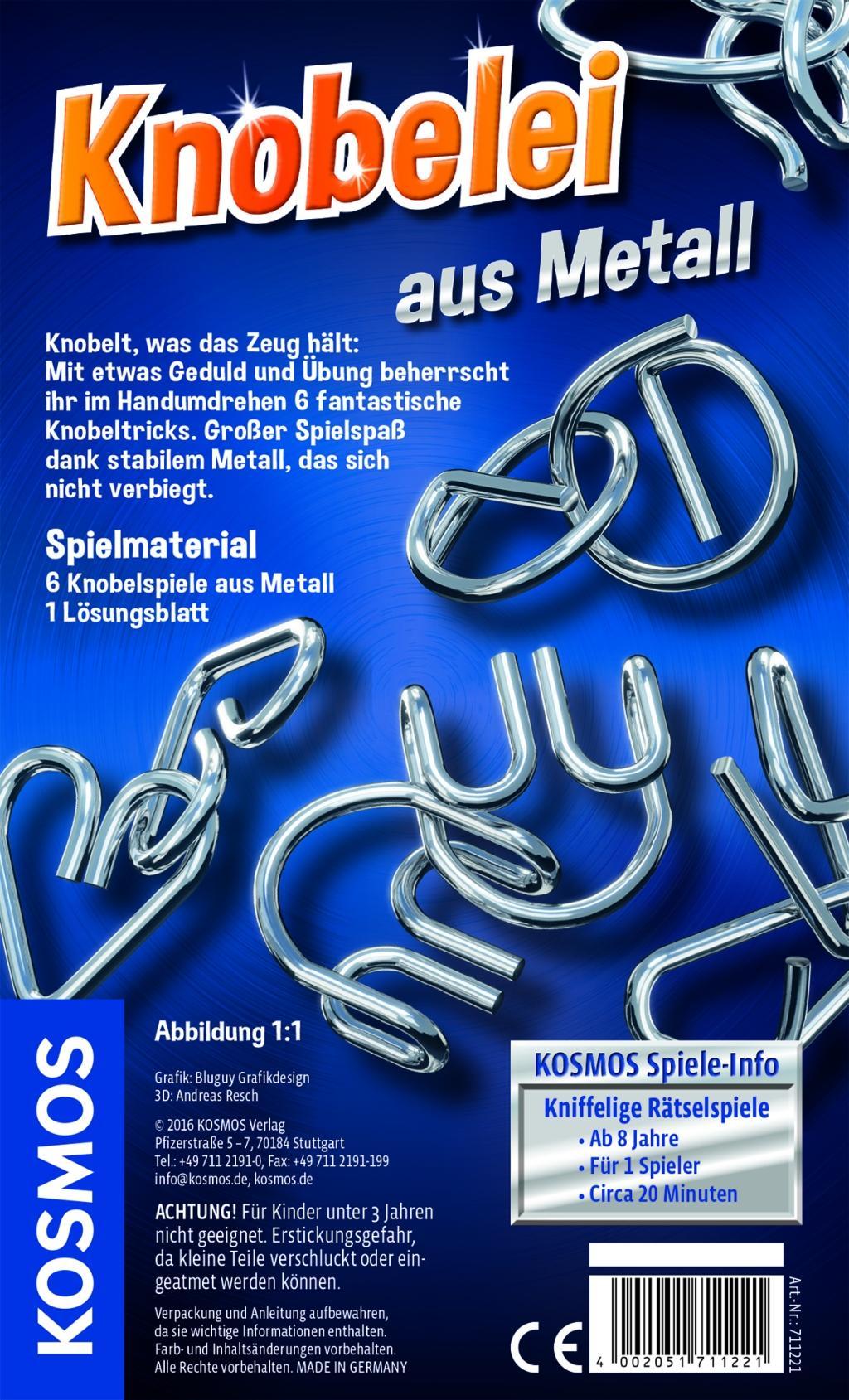 Bild: 4002051711221 | Knobelei aus Metall | Mitbringspiel für 1 Spieler ab 8 Jahren | Spiel