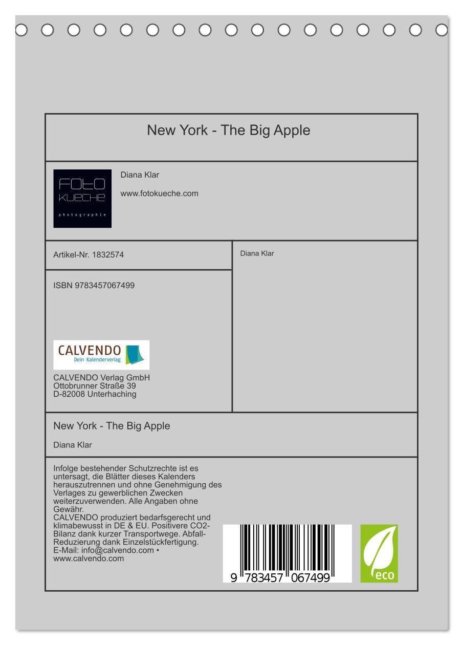 Bild: 9783457067499 | New York - The Big Apple (Tischkalender 2025 DIN A5 hoch), CALVENDO...