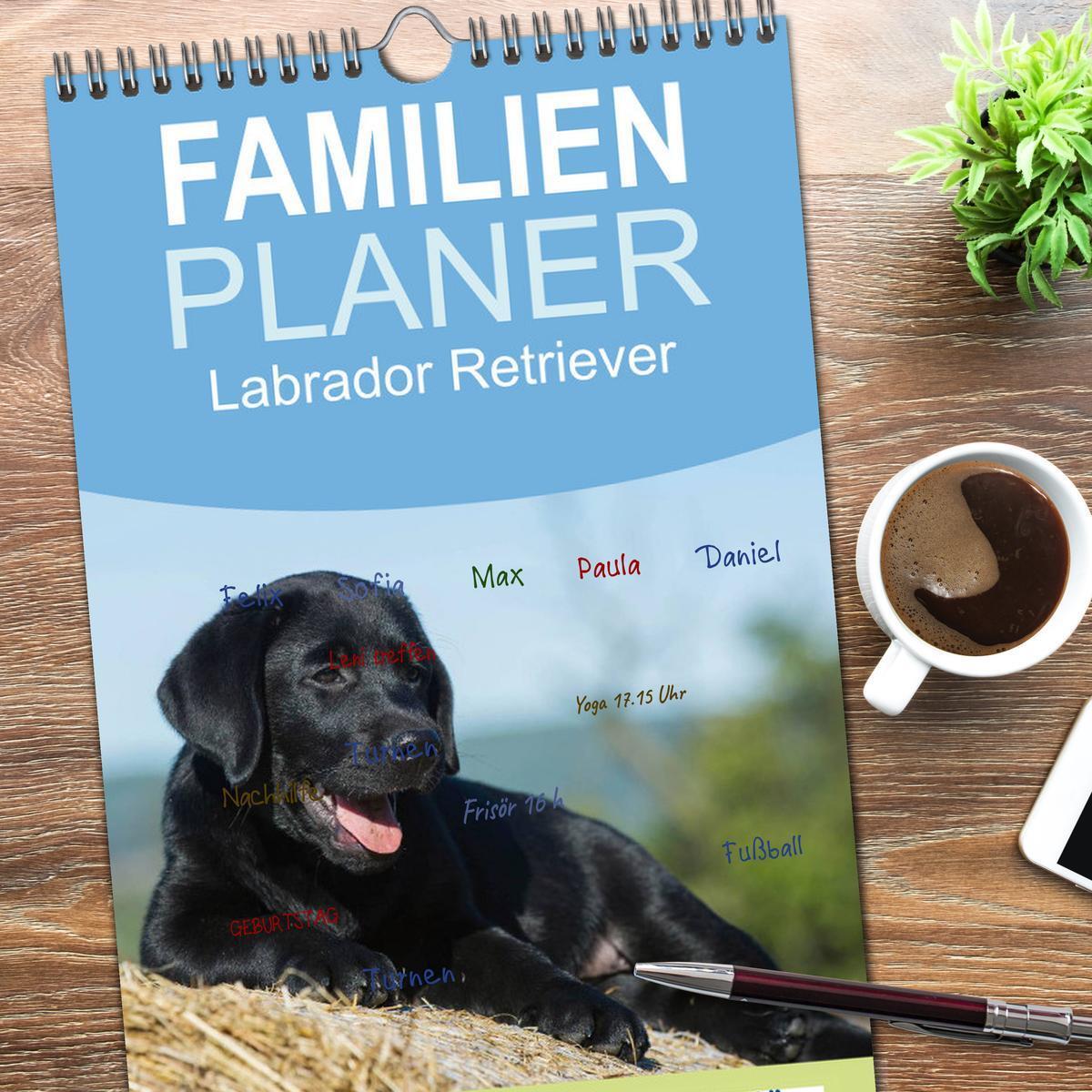 Bild: 9783457119778 | Familienplaner 2025 - Labrador Retriever 2025 mit 5 Spalten...