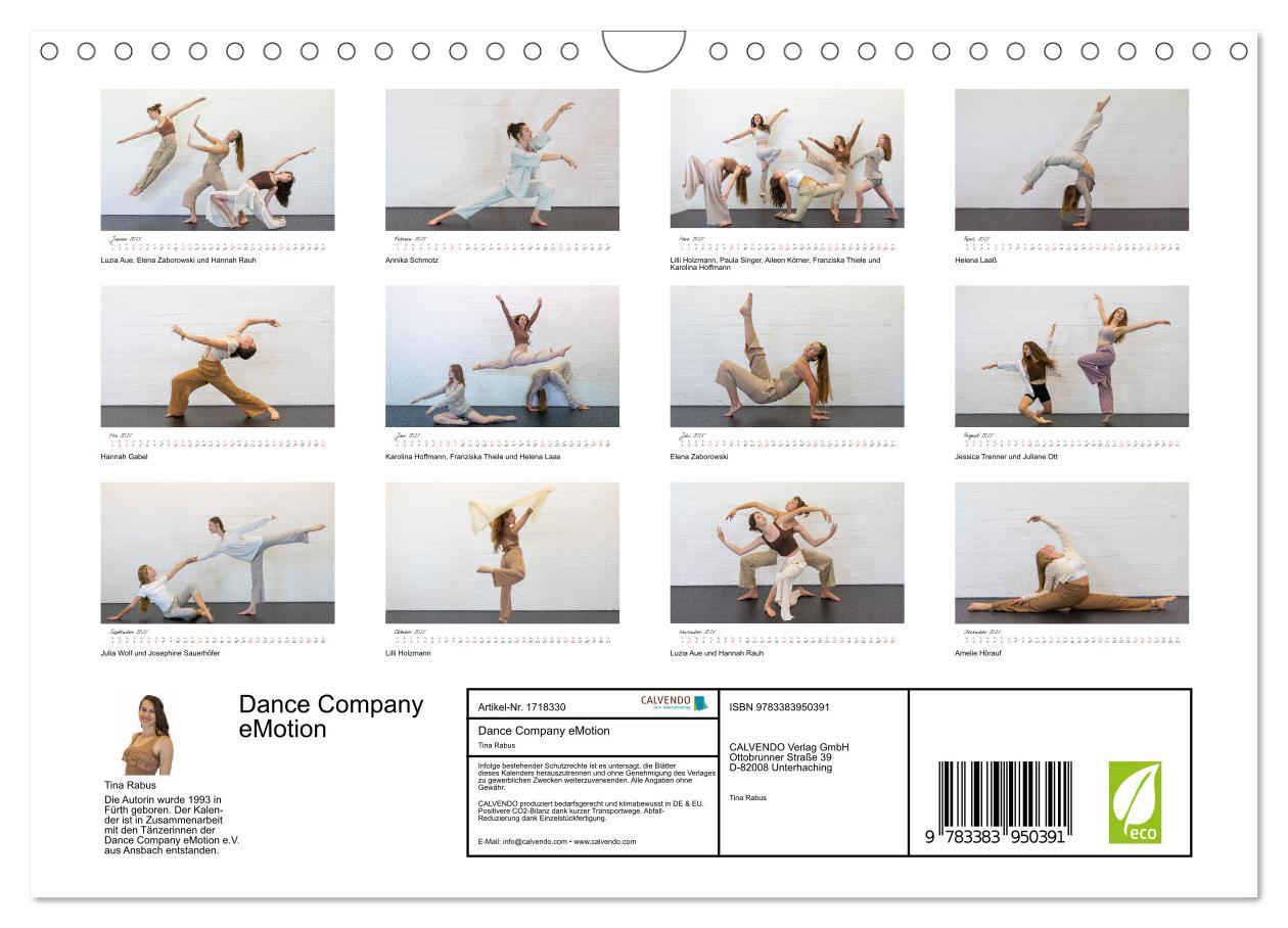 Bild: 9783383950391 | Dance Company eMotion (Wandkalender 2025 DIN A4 quer), CALVENDO...