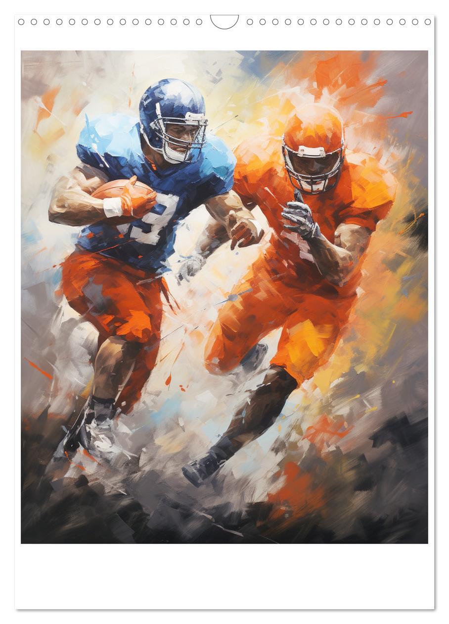 Bild: 9783435863211 | American Football. Paintings (Wandkalender 2025 DIN A3 hoch),...