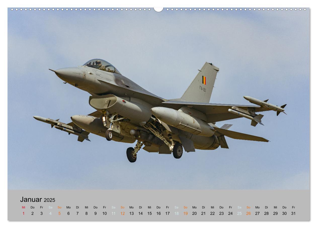 Bild: 9783383980732 | Kampfjet F-16 The Fighting Falcon (Wandkalender 2025 DIN A2 quer),...