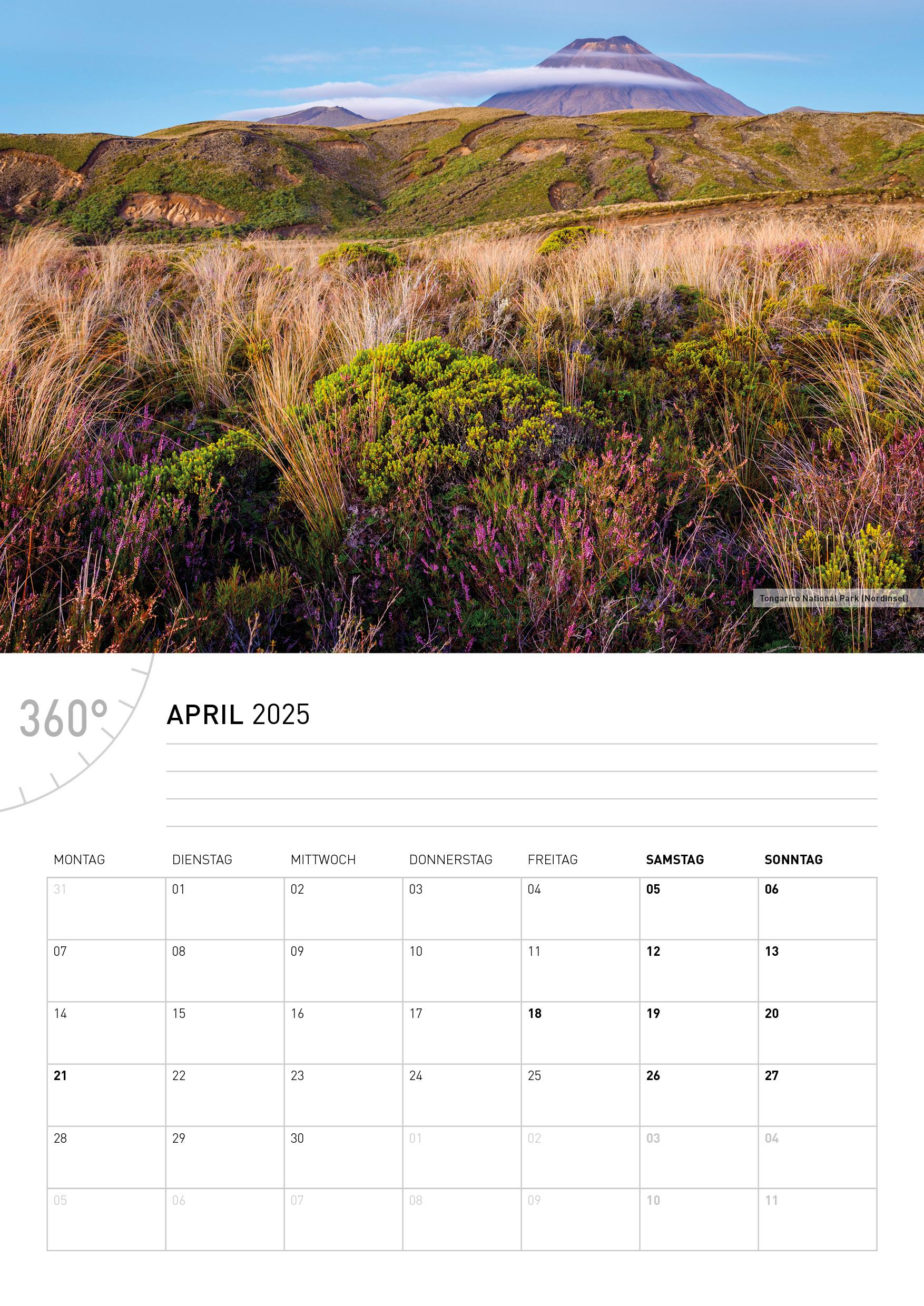 Bild: 9783968555720 | 360° Neuseeland Broschürenkalender 2025 | Christian Heeb | Kalender