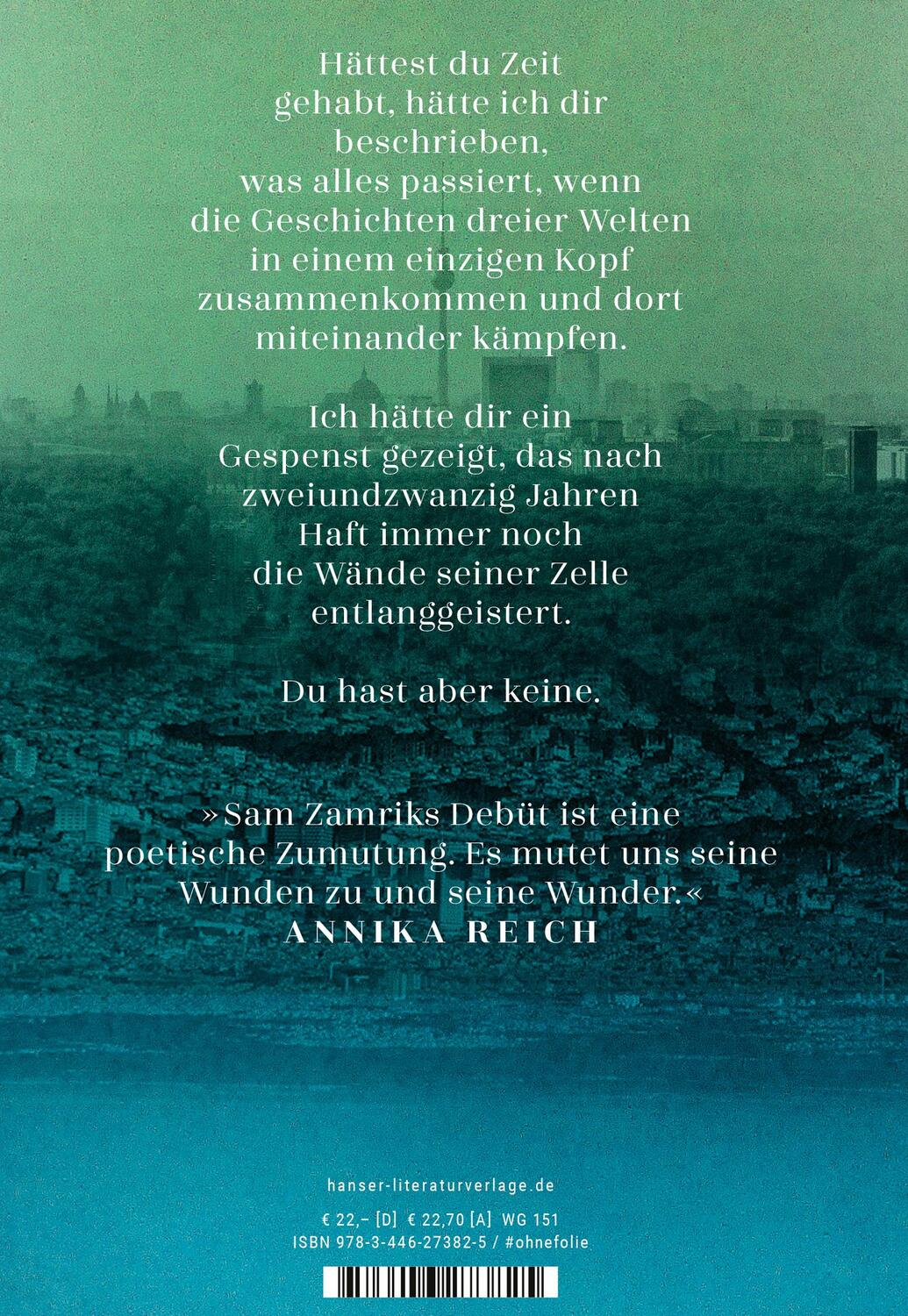 Bild: 9783446273825 | Ich bin nicht | Gedichte | Sam Zamrik | Buch | 136 S. | Deutsch | 2022