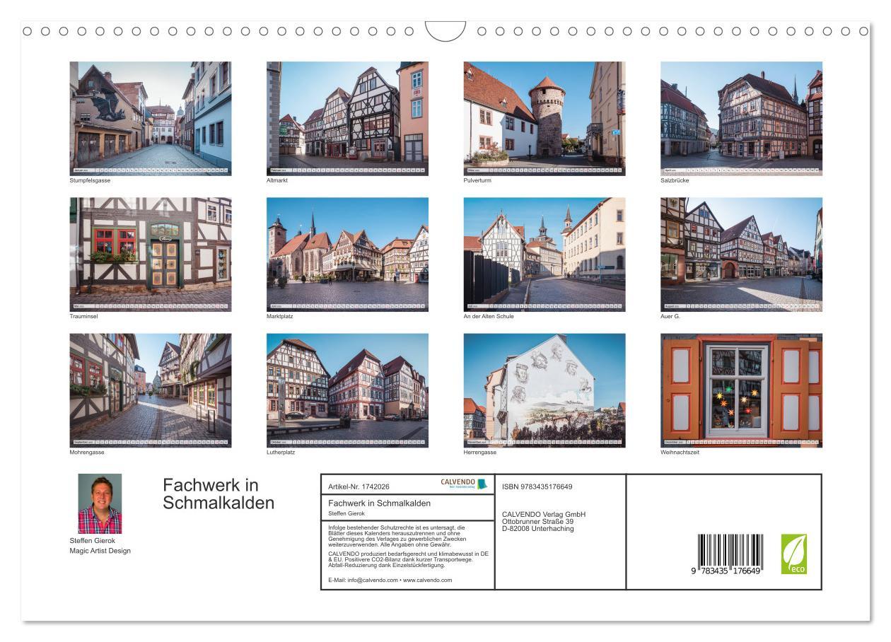 Bild: 9783435176649 | Fachwerk in Schmalkalden (Wandkalender 2025 DIN A3 quer), CALVENDO...