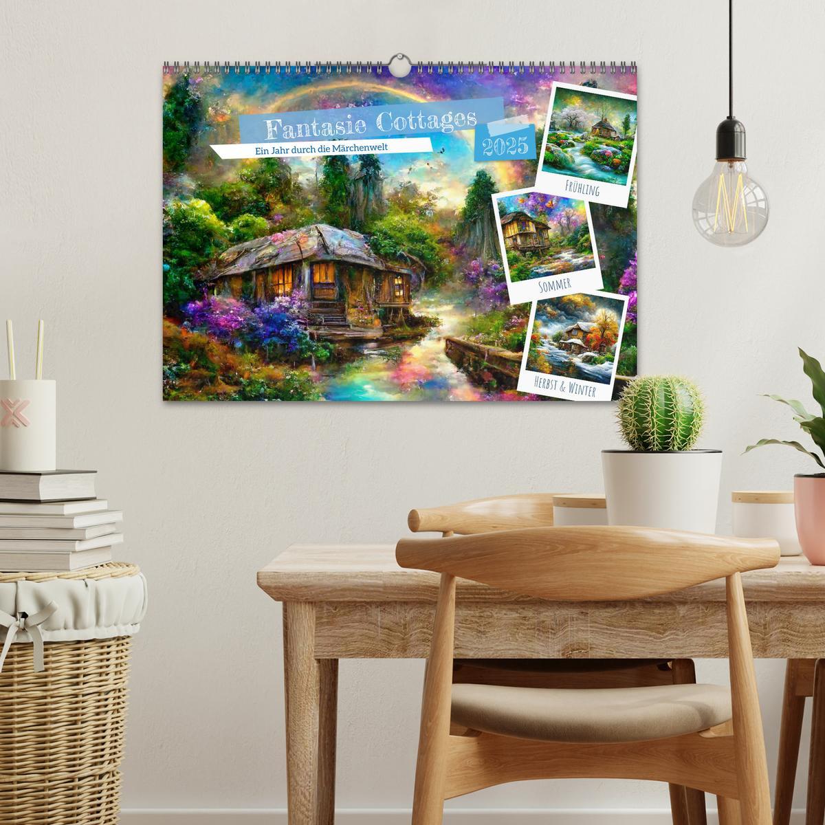 Bild: 9783383934315 | Fantasie Cottages - Ein Jahr durch die Märchenwelt (Wandkalender...