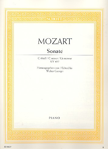 Cover: 9790001086189 | Sonate C Kv457 | Wolfgang Amadeus Mozart | Buch | Schott Music