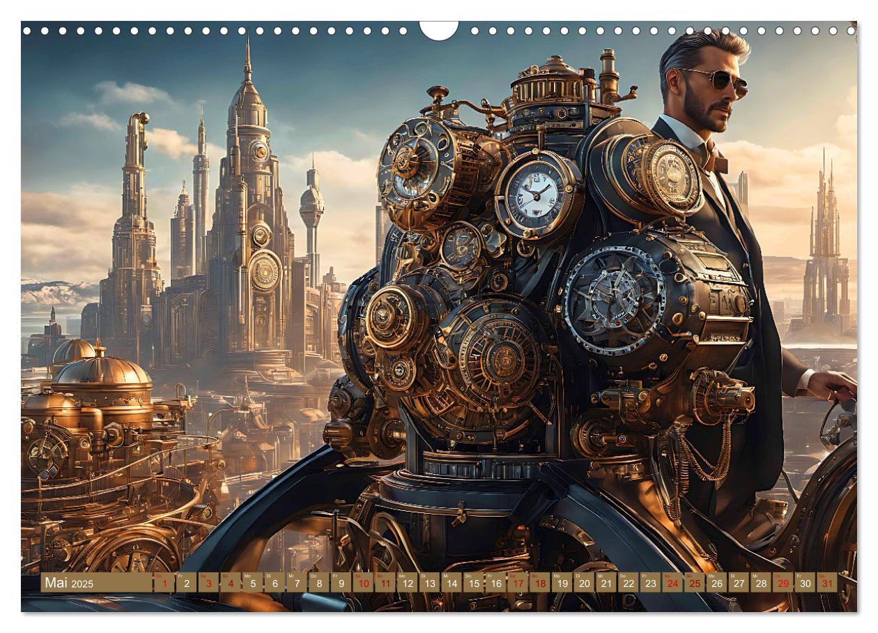 Bild: 9783383845444 | Steampunk - Mensch und Maschine (Wandkalender 2025 DIN A3 quer),...